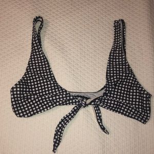 Gingham bathing suit top